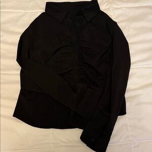 SHEIN Black Button Down Shirt